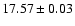 $17.57 \pm 0.03$