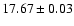 $17.67 \pm 0.03$