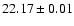 $22.17 \pm 0.01$