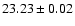 $23.23 \pm 0.02$