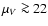 $\mu_V \ga 22$
