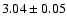 $3.04 \pm 0.05$