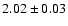 $2.02 \pm 0.03$