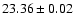 $23.36 \pm 0.02$
