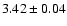 $3.42 \pm 0.04$