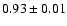 $0.93 \pm 0.01$