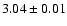 $3.04 \pm 0.01$