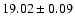 $19.02 \pm 0.09$