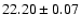 $22.20 \pm 0.07$