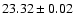 $23.32 \pm 0.02$