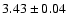 $3.43 \pm 0.04$
