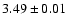$3.49 \pm 0.01$