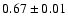 $0.67 \pm 0.01$