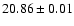 $20.86 \pm 0.01$