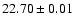 $22.70 \pm 0.01$