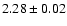 $2.28 \pm 0.02$