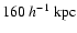 $160~h^{-1}~{\rm kpc}$