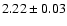 $2.22 \pm 0.03$
