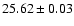 $25.62 \pm 0.03$