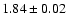 $1.84 \pm 0.02$
