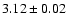 $3.12 \pm 0.02$