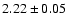 $2.22 \pm 0.05$