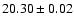 $20.30 \pm 0.02$