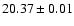$20.37 \pm 0.01$