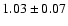 $1.03 \pm 0.07$