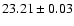 $23.21 \pm 0.03$