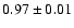 $0.97 \pm 0.01$