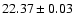$22.37 \pm 0.03$