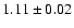 $1.11 \pm 0.02$