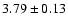 $3.79 \pm 0.13$