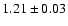 $1.21 \pm 0.03$