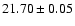 $21.70 \pm 0.05$