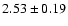 $2.53 \pm 0.19$