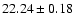 $22.24 \pm 0.18$