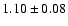 $1.10 \pm 0.08$