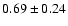 $0.69 \pm 0.24$