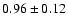 $0.96 \pm 0.12$