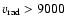 $v_{{\rm rad}}>9000$
