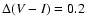$\Delta(V-I)=0.2$