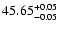 $\rm 45.65^{+0.05}_{-0.05}$