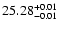 $\rm 25.28^{+0.01}_{-0.01}$