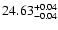 $\rm 24.63^{+0.04}_{-0.04}$
