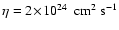 $\eta=2\!\times\!10^{24}~~\rm cm^{2}~s^{-1}$