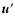 $\vec{u}'$