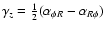 $\gamma_z=\frac{1}{2}(\alpha_{\phi R}-\alpha_{R\phi})$