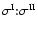 $\sigma^{\rm I}{:}\sigma^{\rm II}$